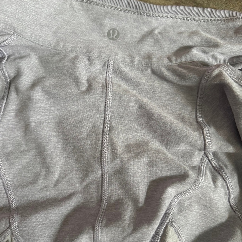 Lululemon Think Fast Pullover Cold Hands Warm Heart Gray Sz 6 Half Zip Cuffins - Picture 7 of 12